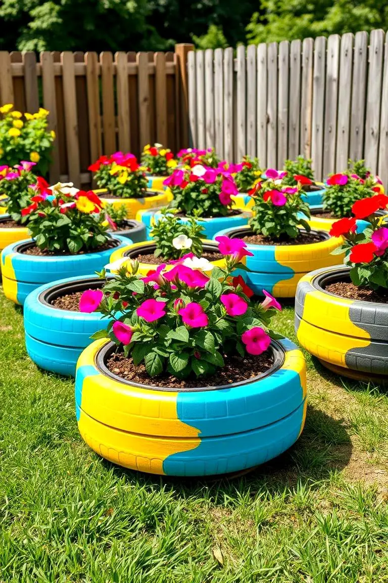 Eco-Friendly Tyre Planters