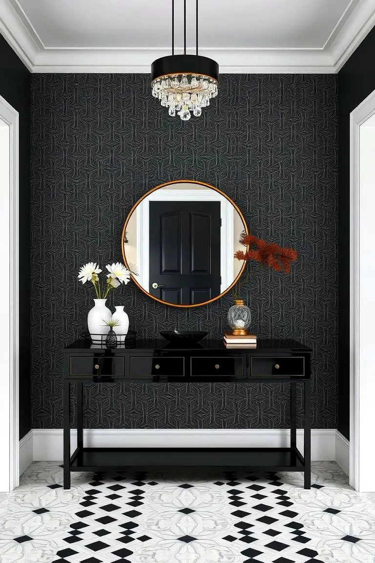 Stylish Black Entryway