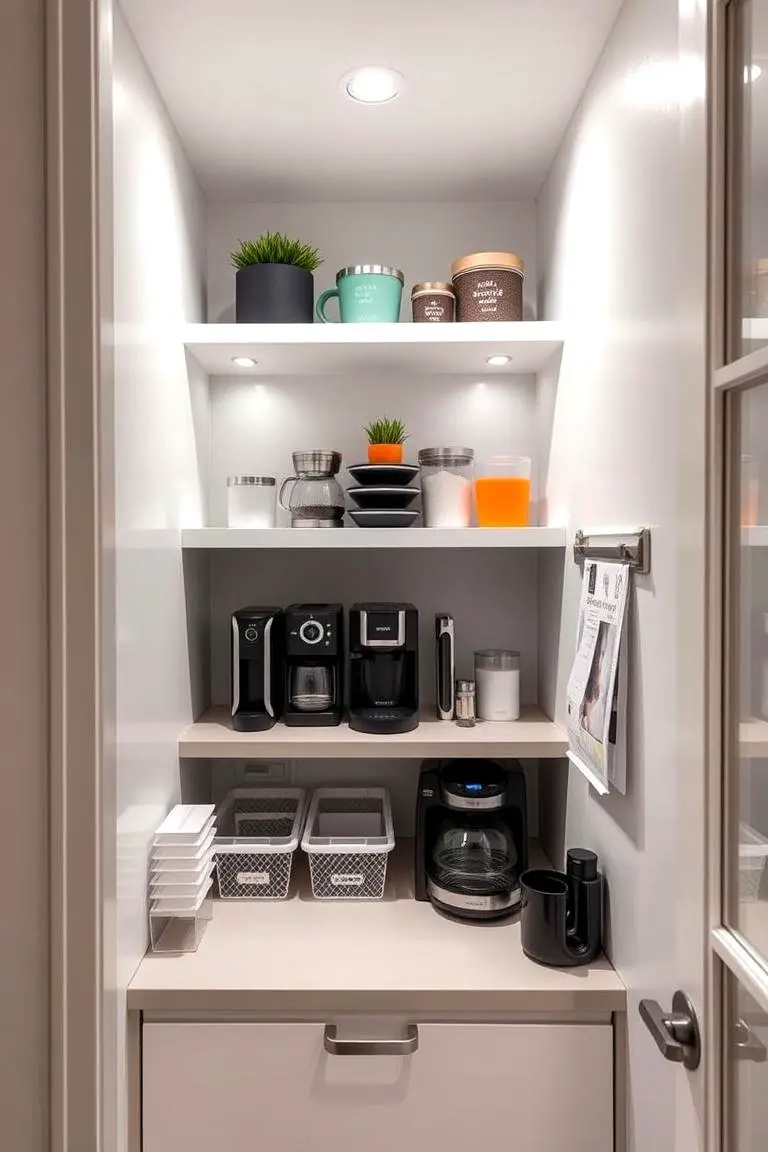 Compact Nook Coffee Station