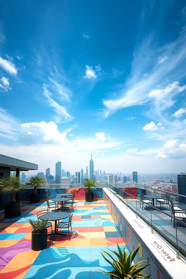 Rooftop Skyline Mural
