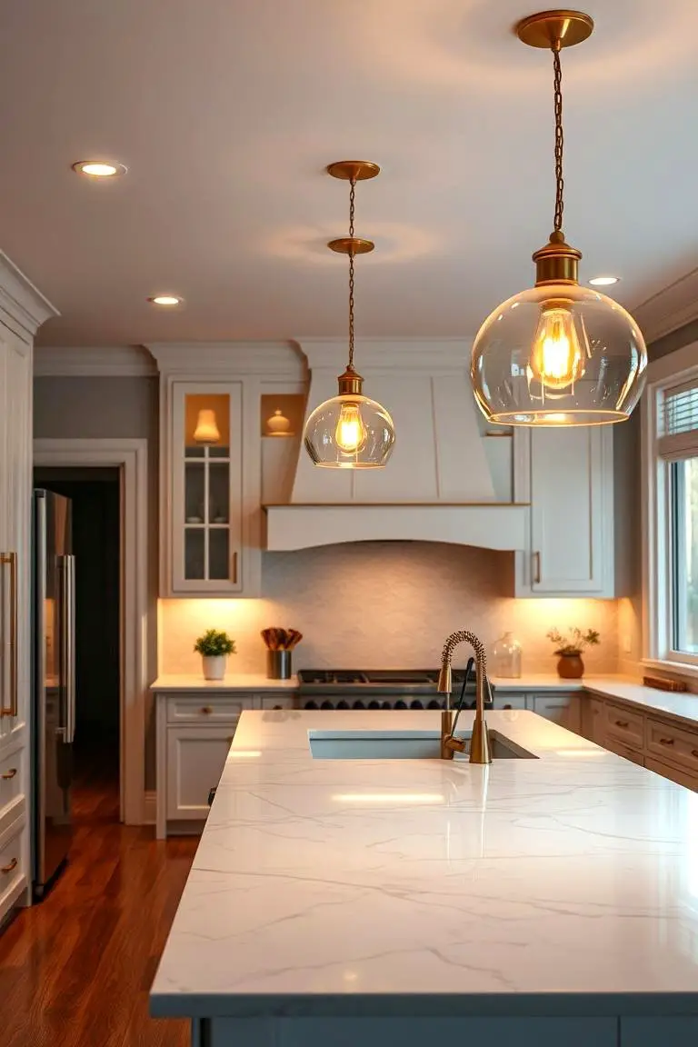 Radiant Lighting with Warm Gold Accents