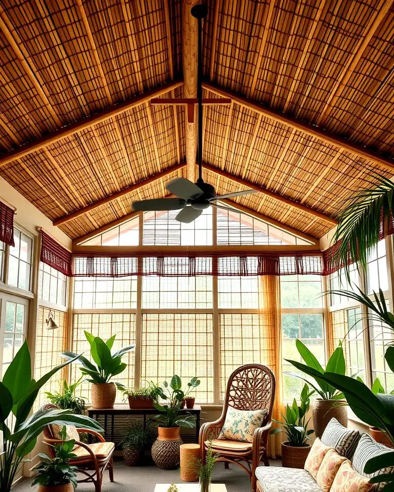 Natural Bamboo Ceiling