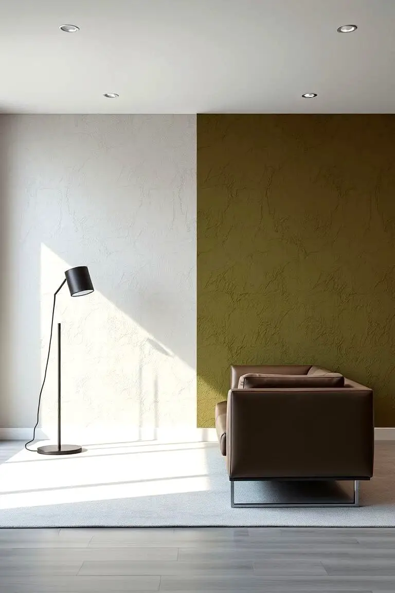Minimalist Textured Green Wall