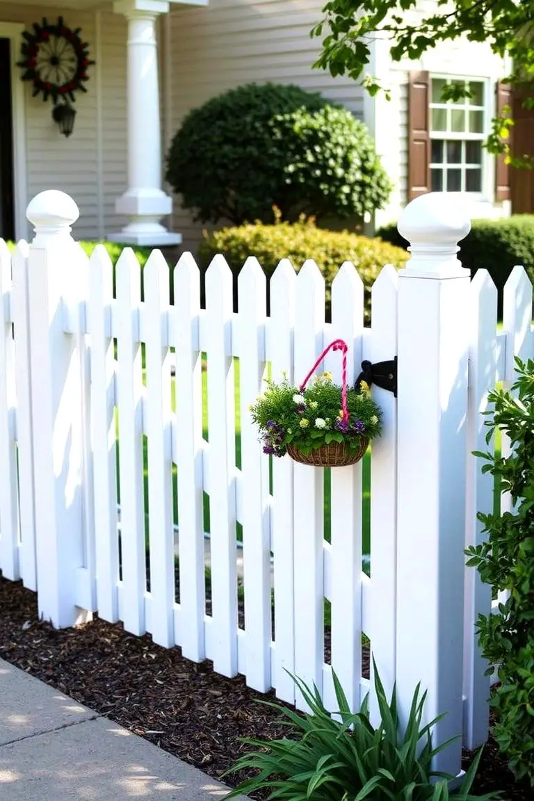 Classic White Picket Fence