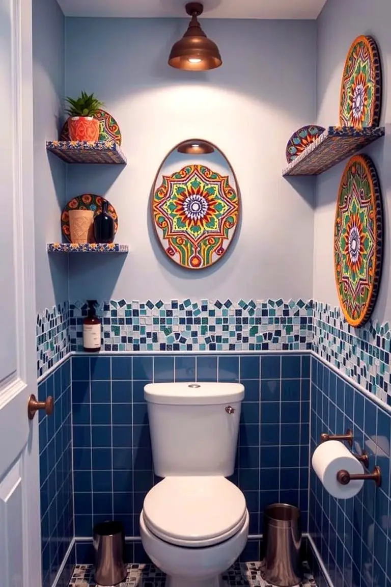 Artistic Mosaic Shelves