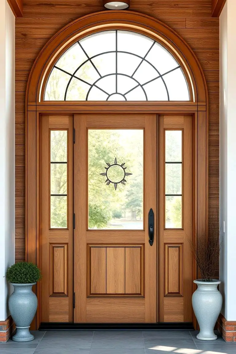 Arched Glass Insert Door