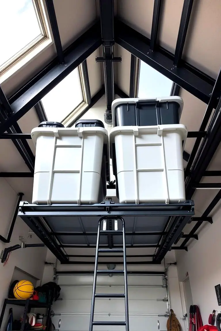 Ceiling Storage Systems for Bulkier Items