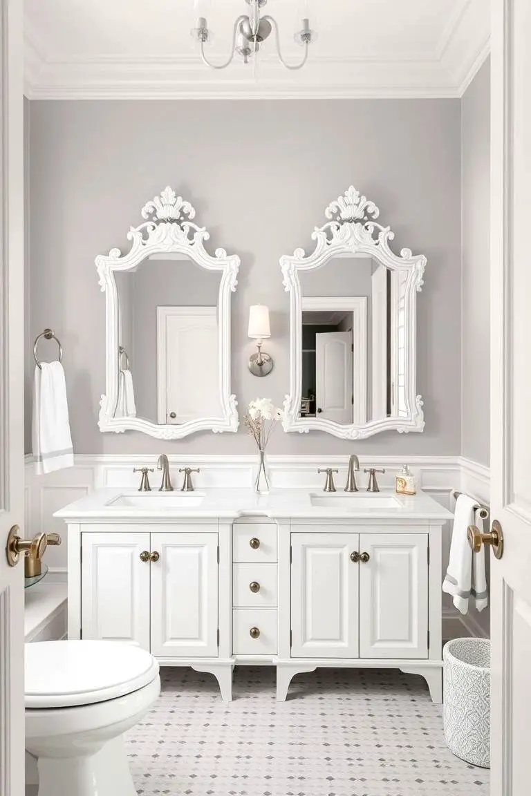 Classic Elegance in Grey & White