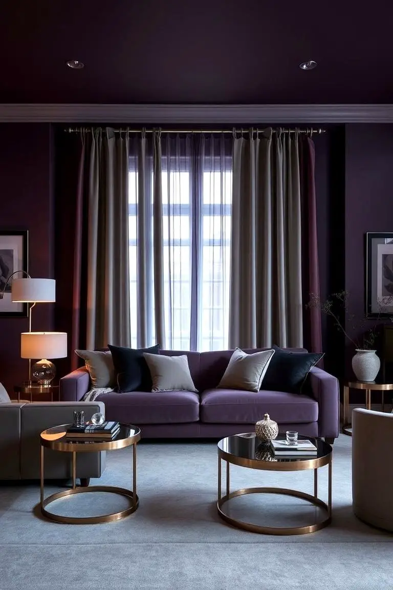 Plum and Silver Mist