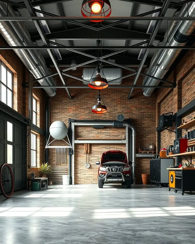 Industrial-Style Garage