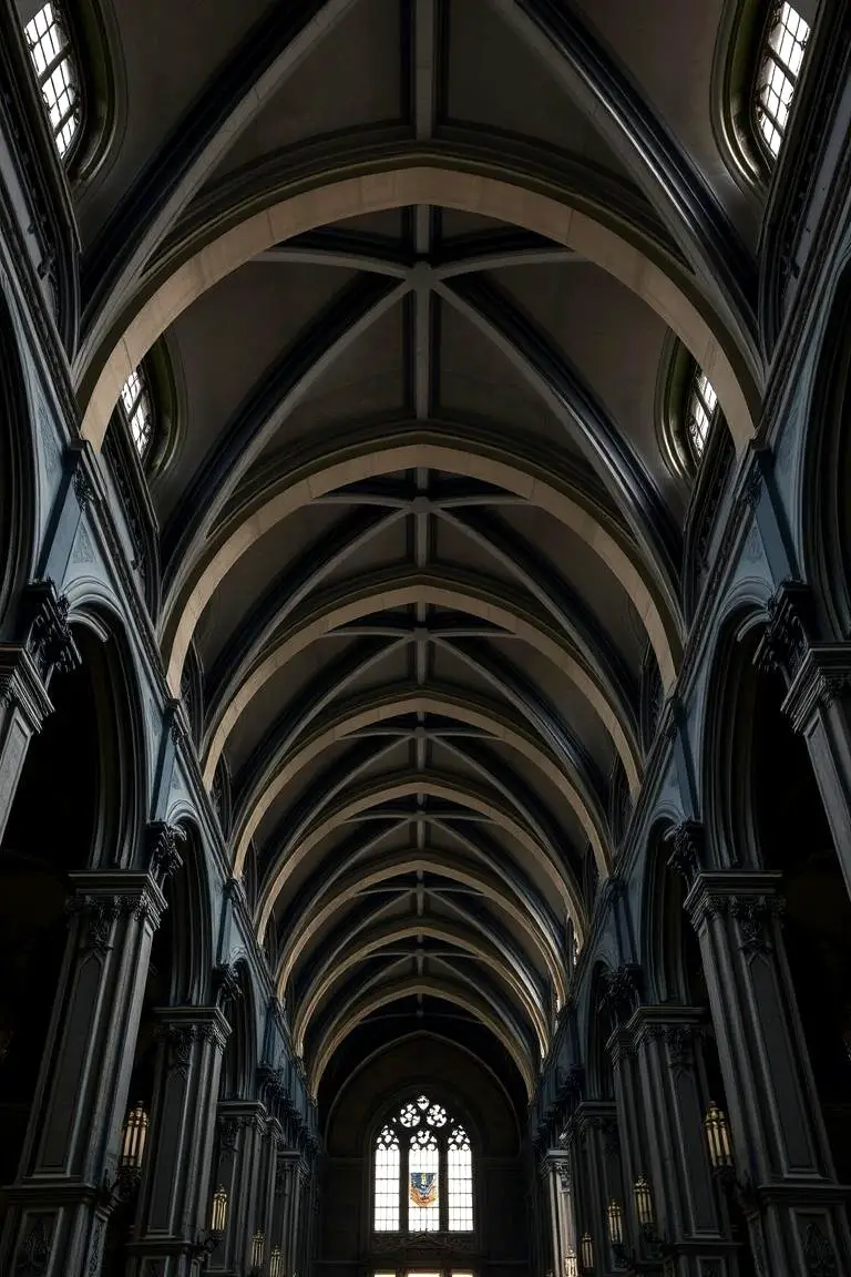 Timeless Black Cathedral Ceiling