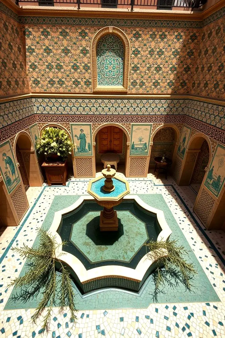 Artistic Mosaic Courtyard