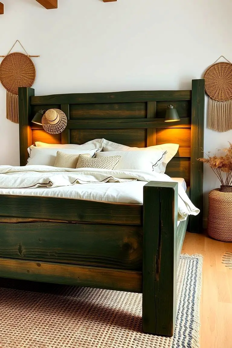 Rustic Dark Green Wooden Elements