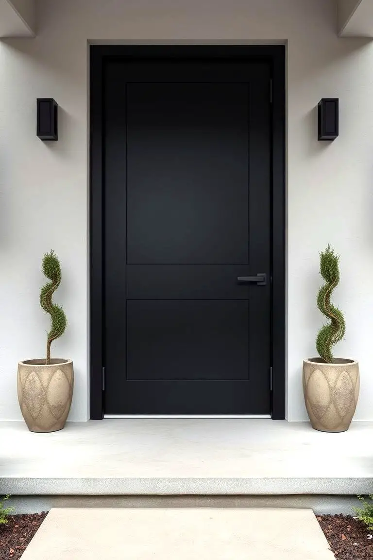 Minimalist Black Door with Clean Lines