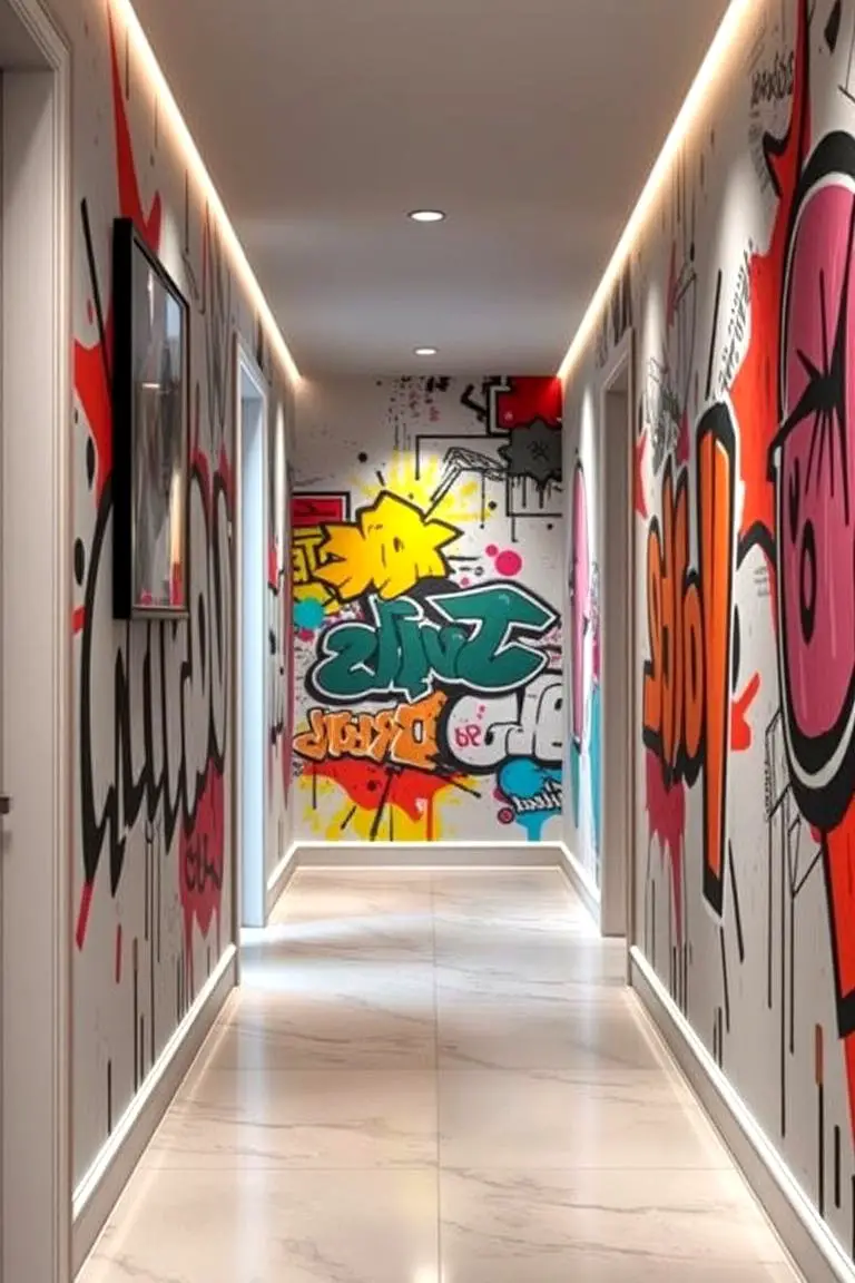 Urban Graffiti Chic for a Bold, Creative Corridor