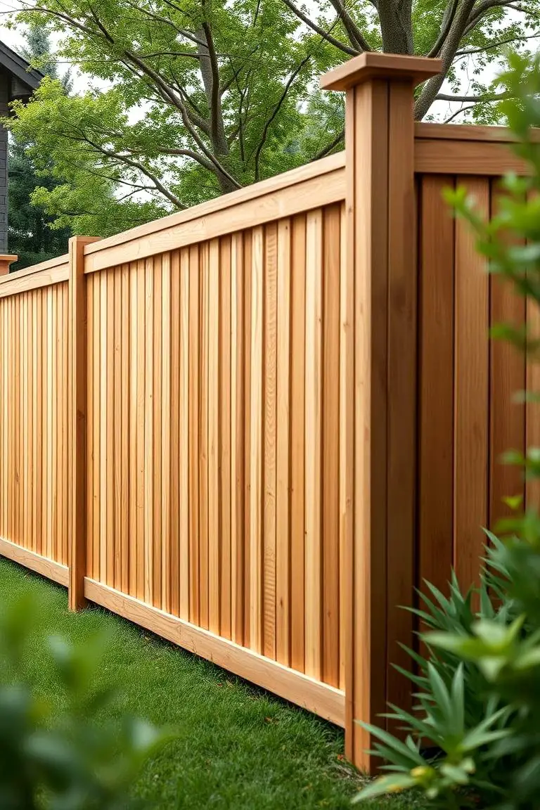 Cedar Fence with Minimalist Design