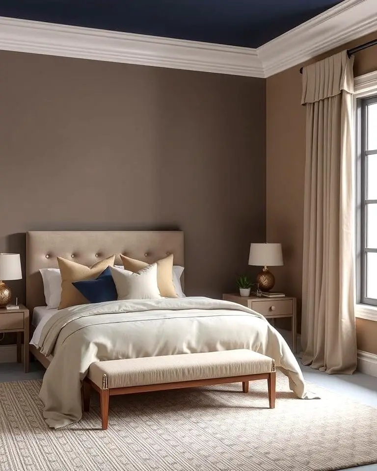 Taupe and Navy Blue
