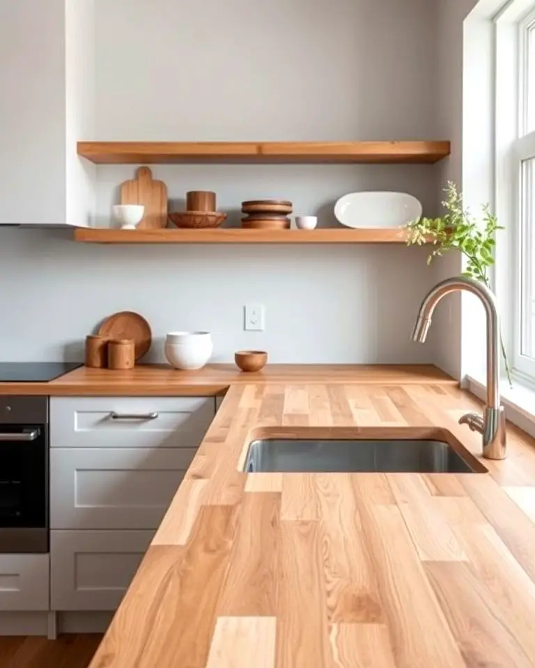 Minimalist Appeal with Flat Grain Countertops