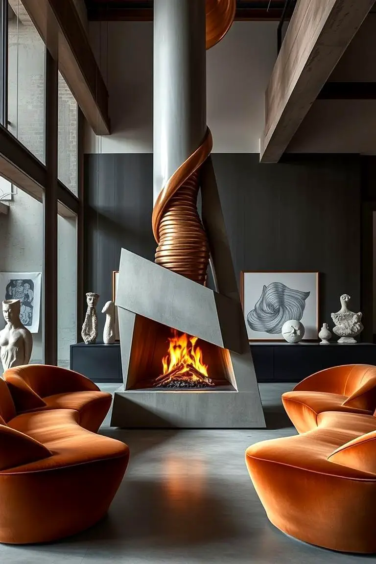 Artistic Sculptural Fireplaces