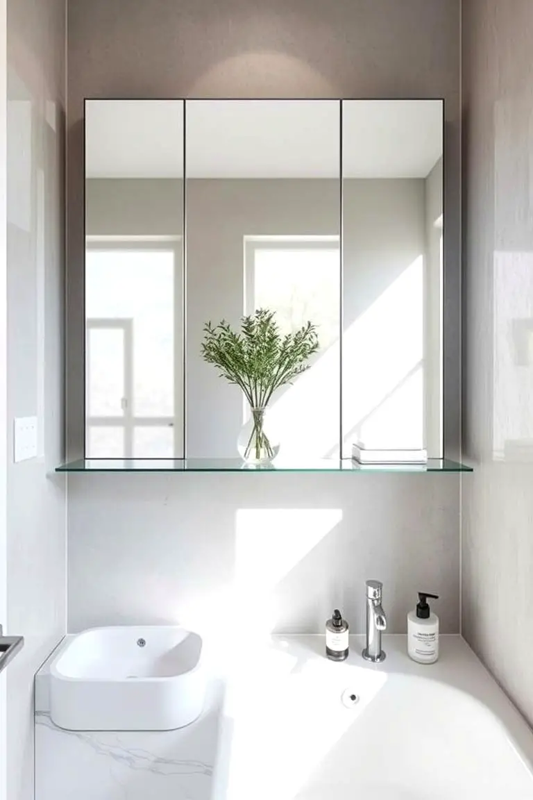 Mirrored Shelf Panels