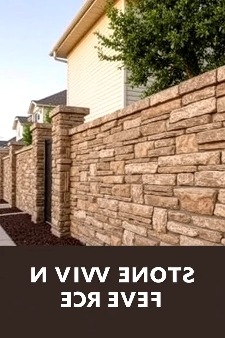 Stone Veneer Fence
