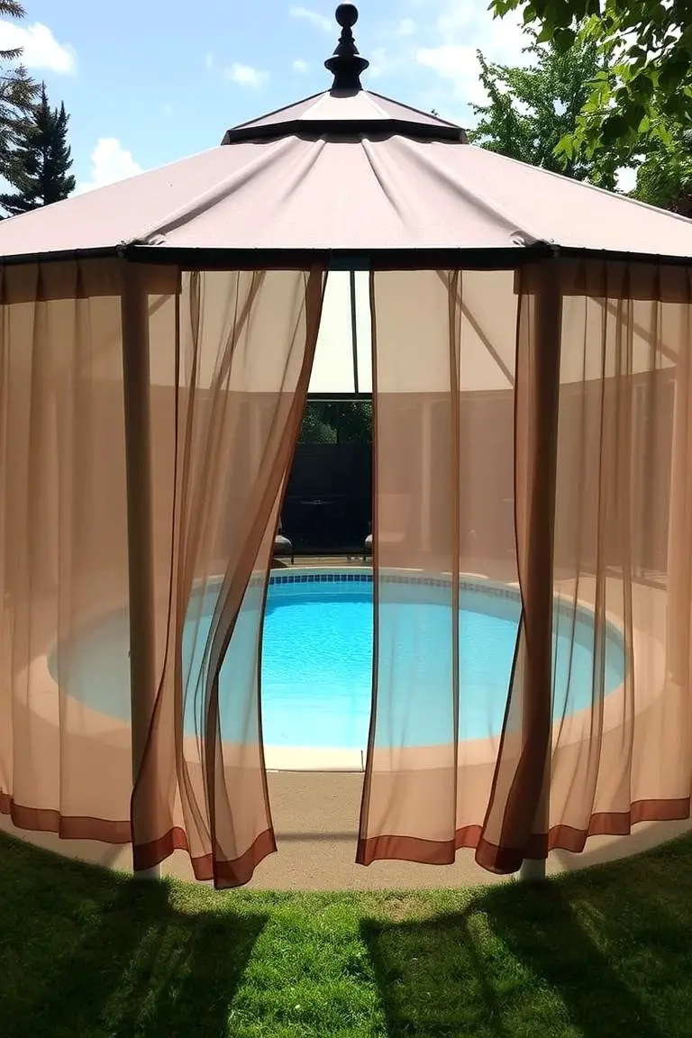 Gazebo with Privacy Curtains