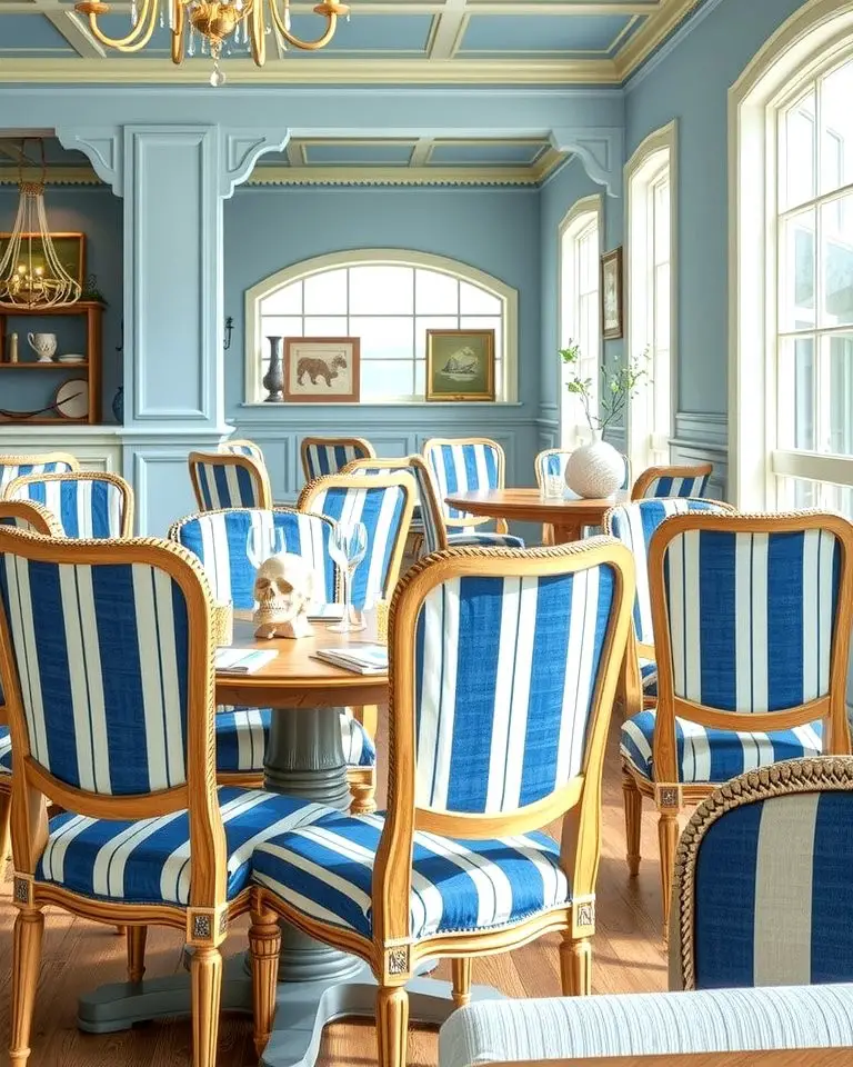 Striped Upholstery for Chairs