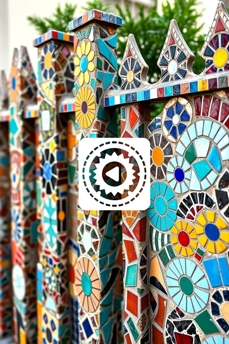 Mosaic Tile Fence