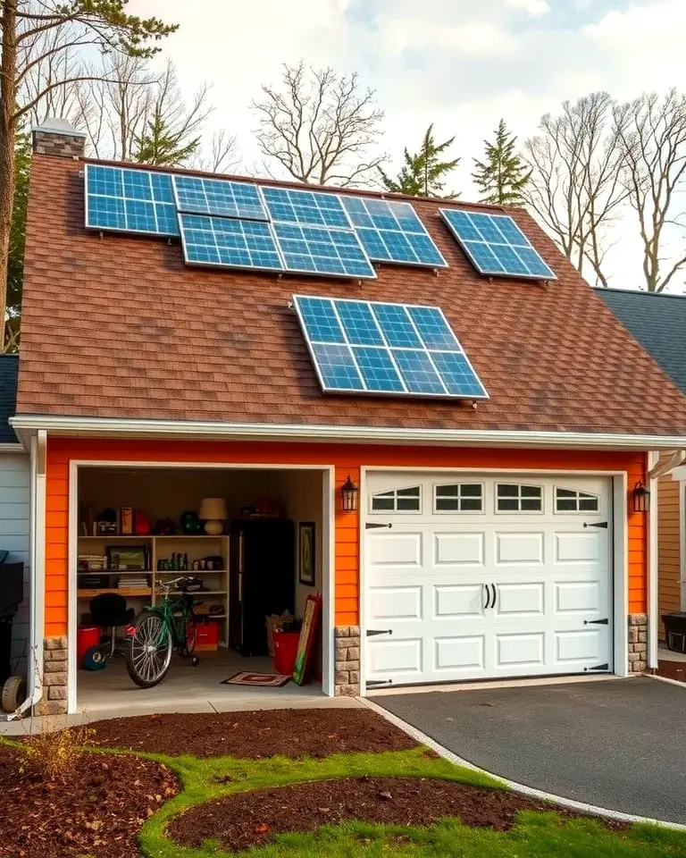 Detached Garage with Solar Panels