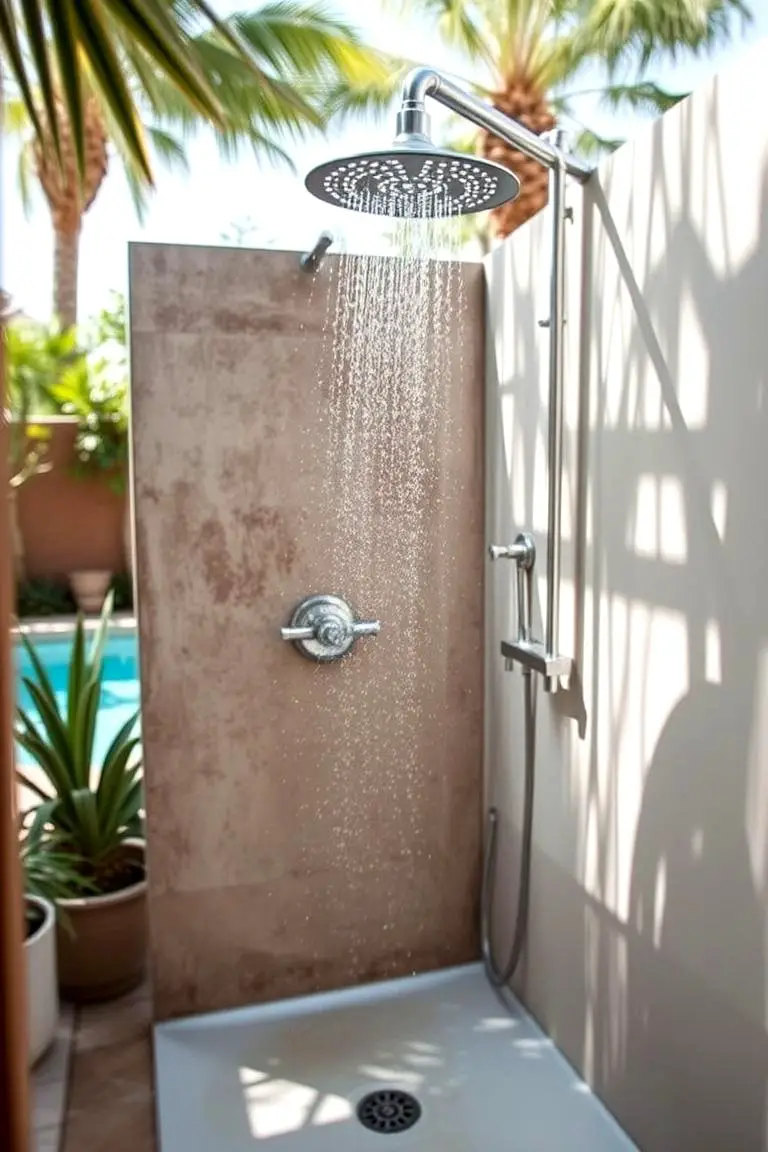 Cost-Effective Outdoor Shower Setup