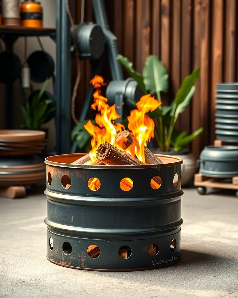 Barrel-Style Fire Pit