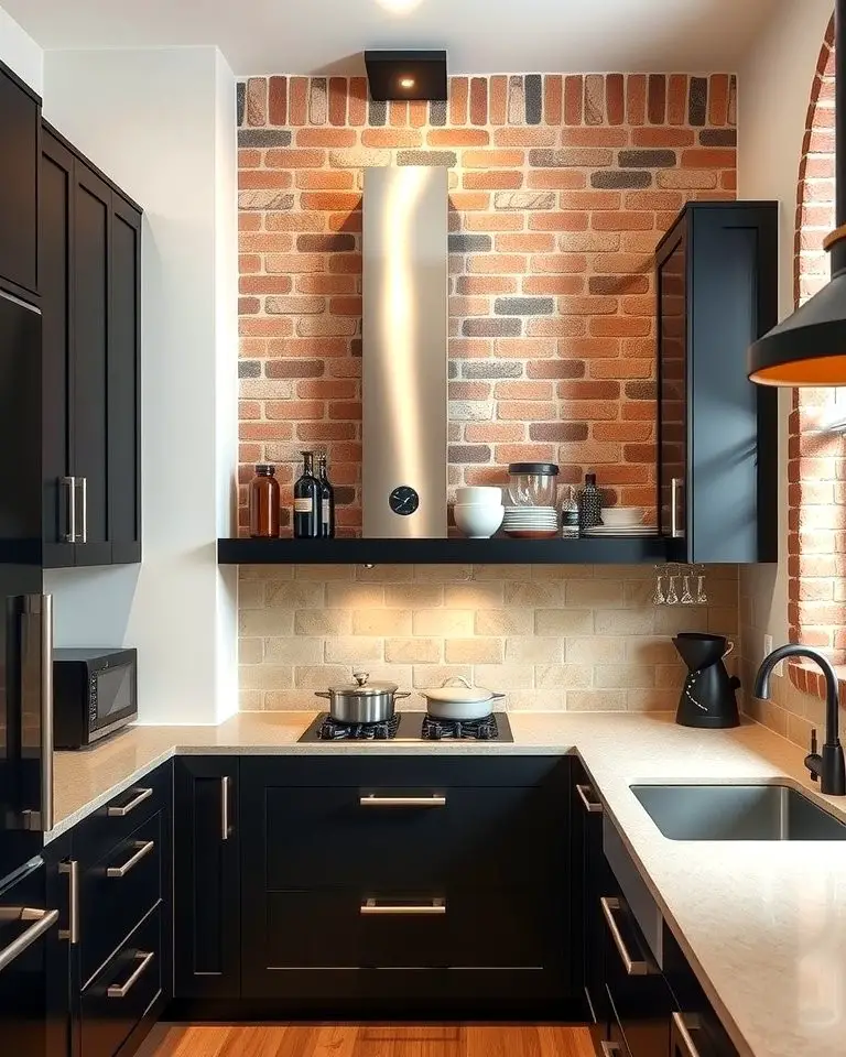 Brown Brick Accent Wall