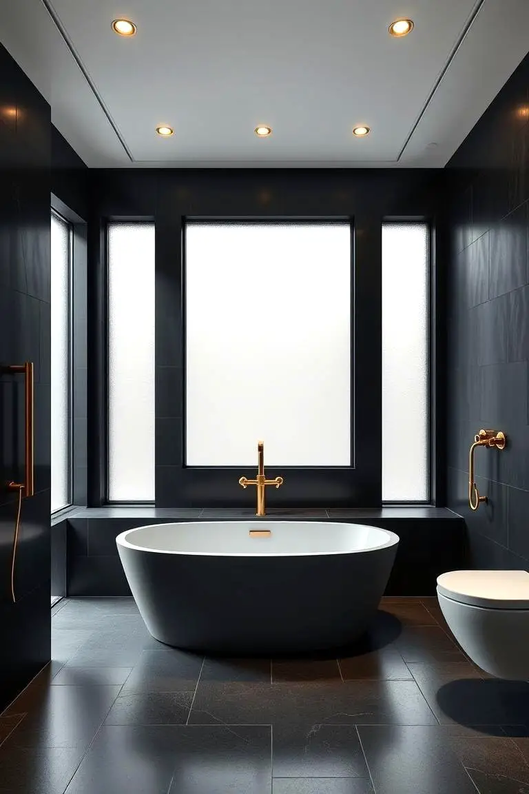 Modern Black Bathroom Retreat