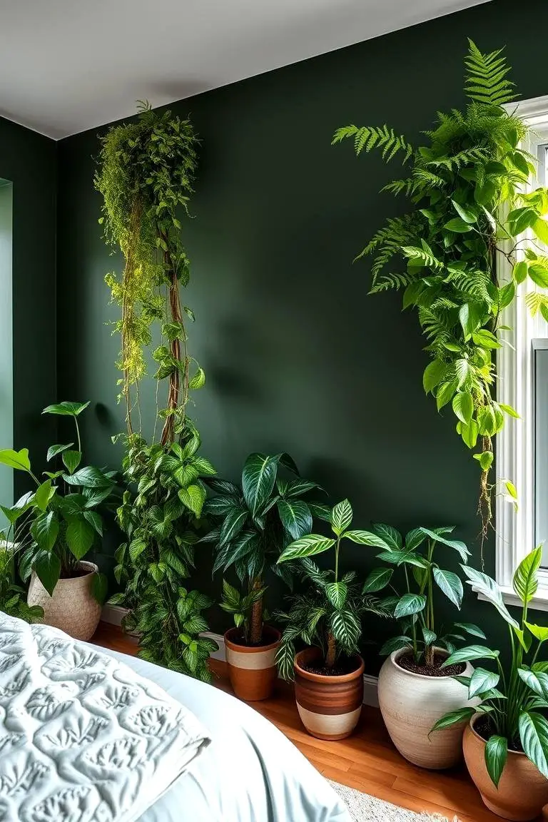Nature-Inspired Dark Green Plants