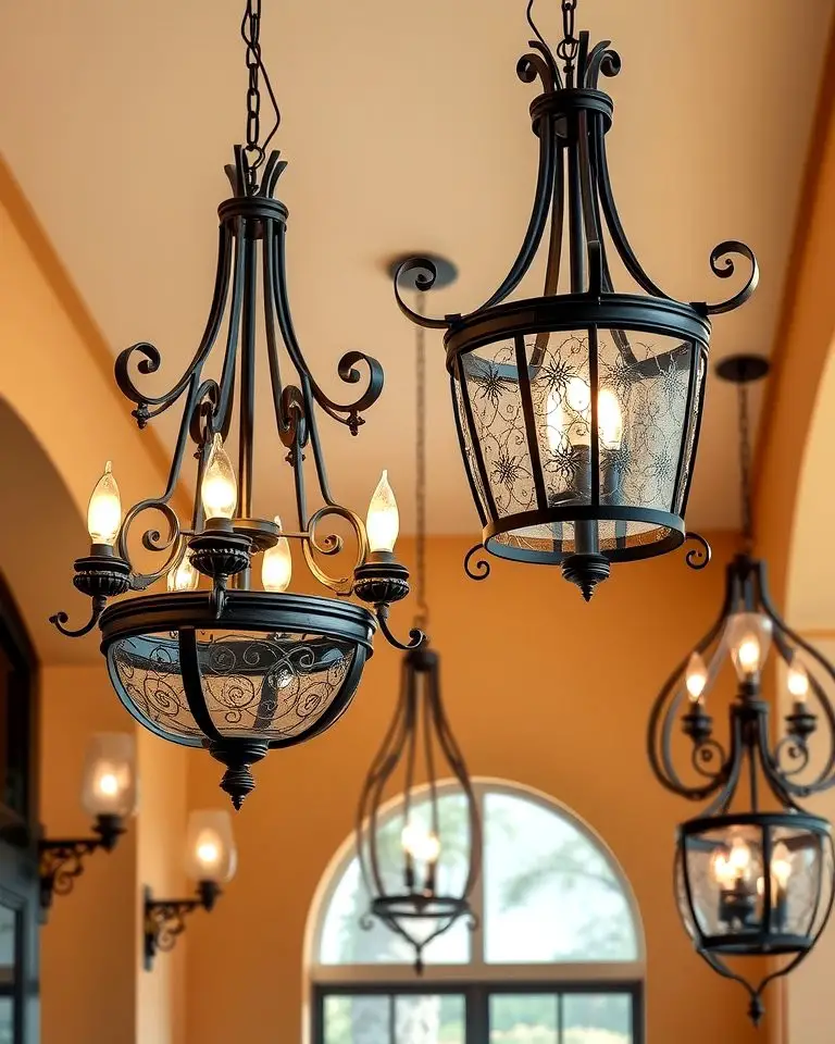 Wrought Iron Lighting Fixtures