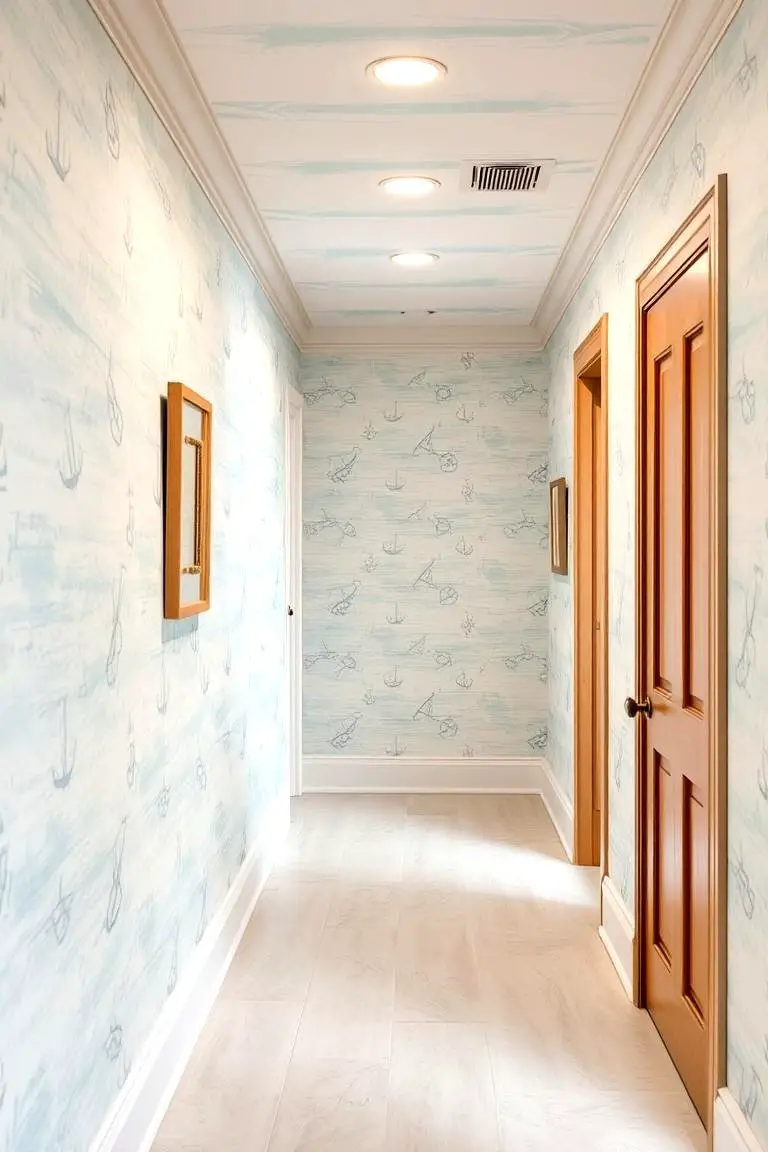 Coastal Nautical Style for a Breezy Hallway