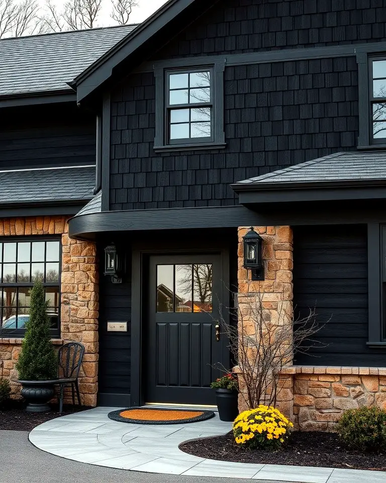 Black and Natural Stone Blend