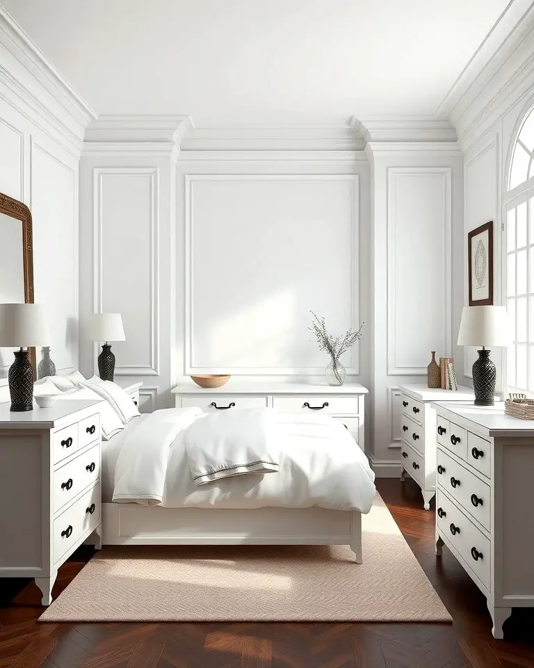 White Furniture with Black Trim