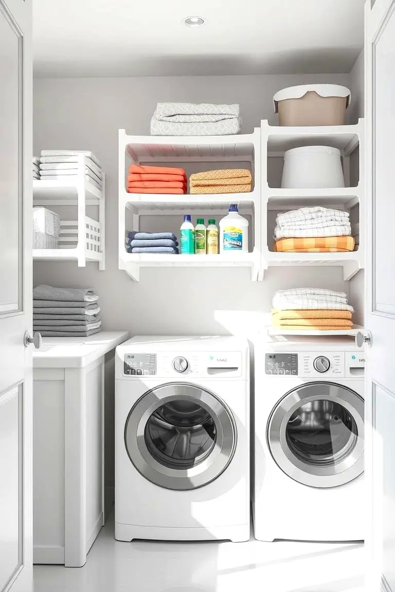 Stackable Plastic Laundry Shelves