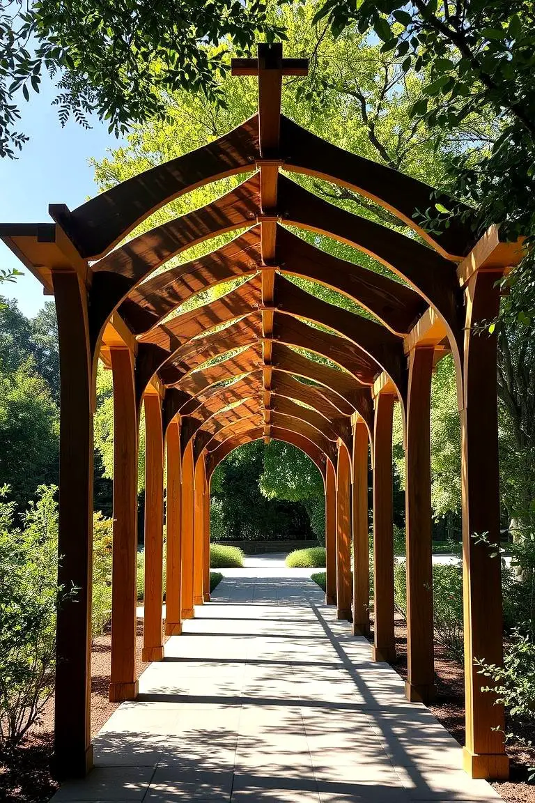Elegant Arbor Walkway