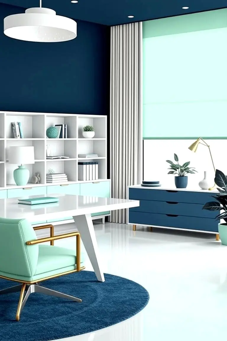 Indigo and Mint Sophistication