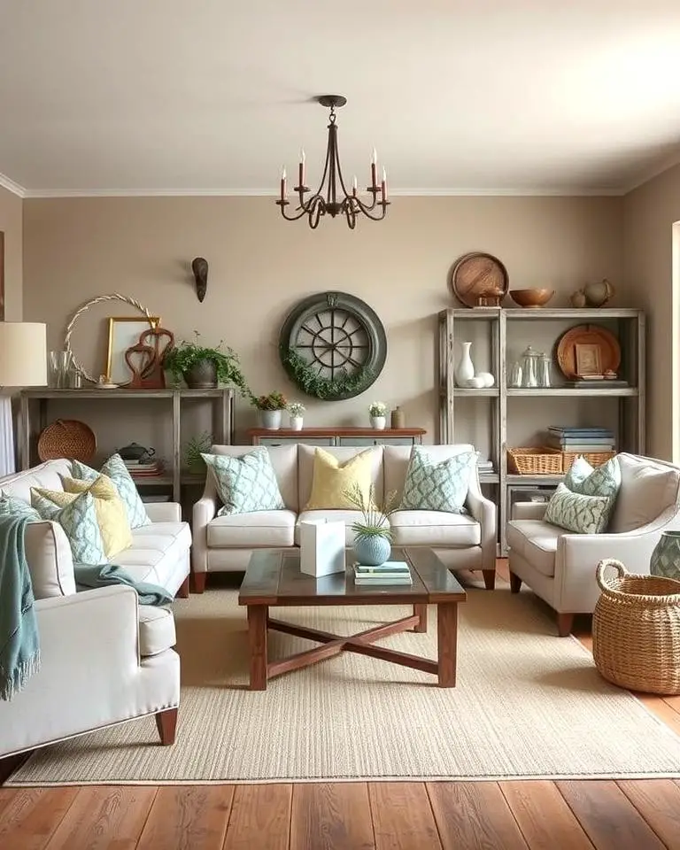 Taupe and Rustic Decor