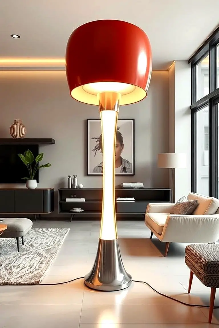 Retro-Futuristic Floor Lamp