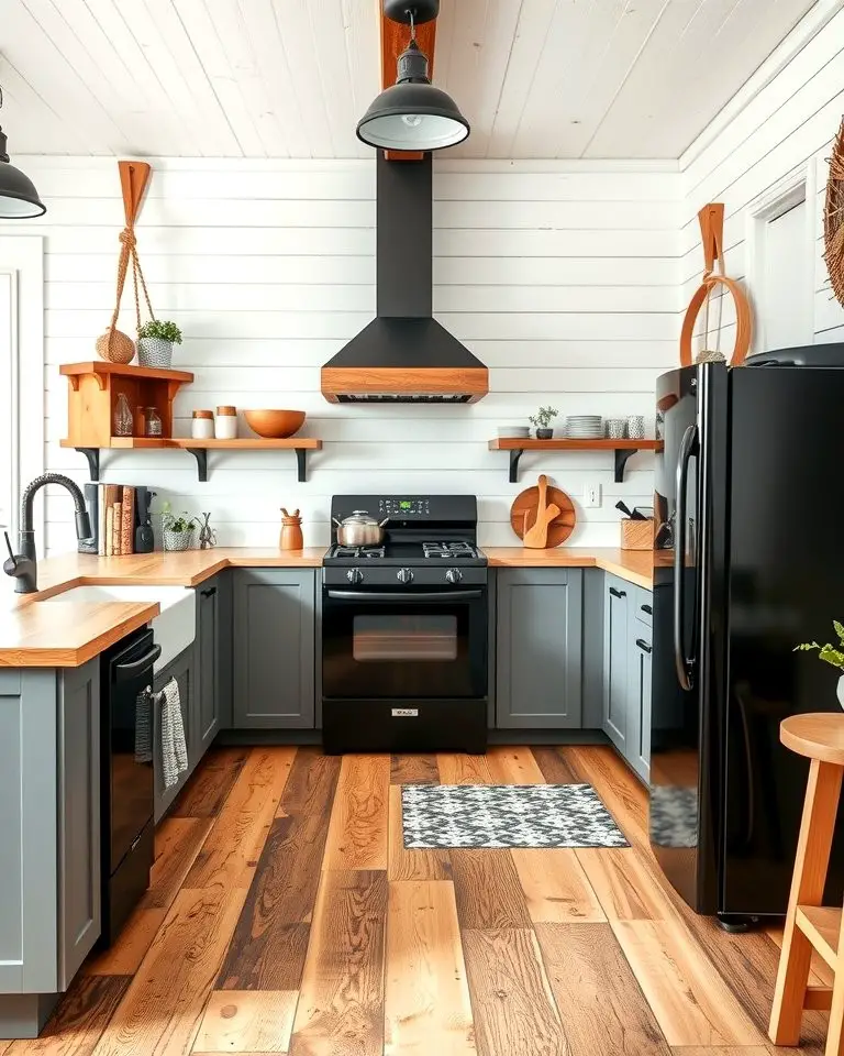 Modern Farmhouse with Shiplap Walls