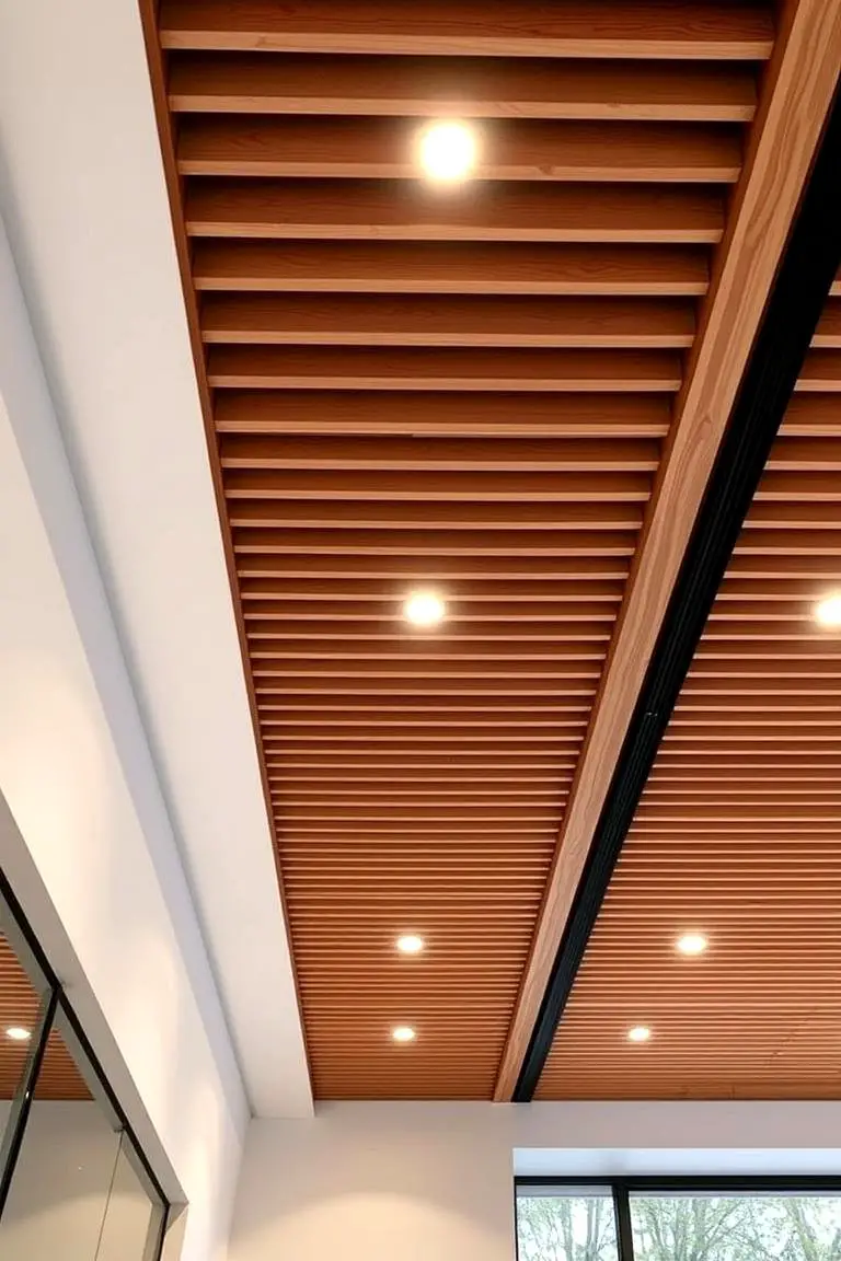 Customizable Modular Wood Slat Ceiling