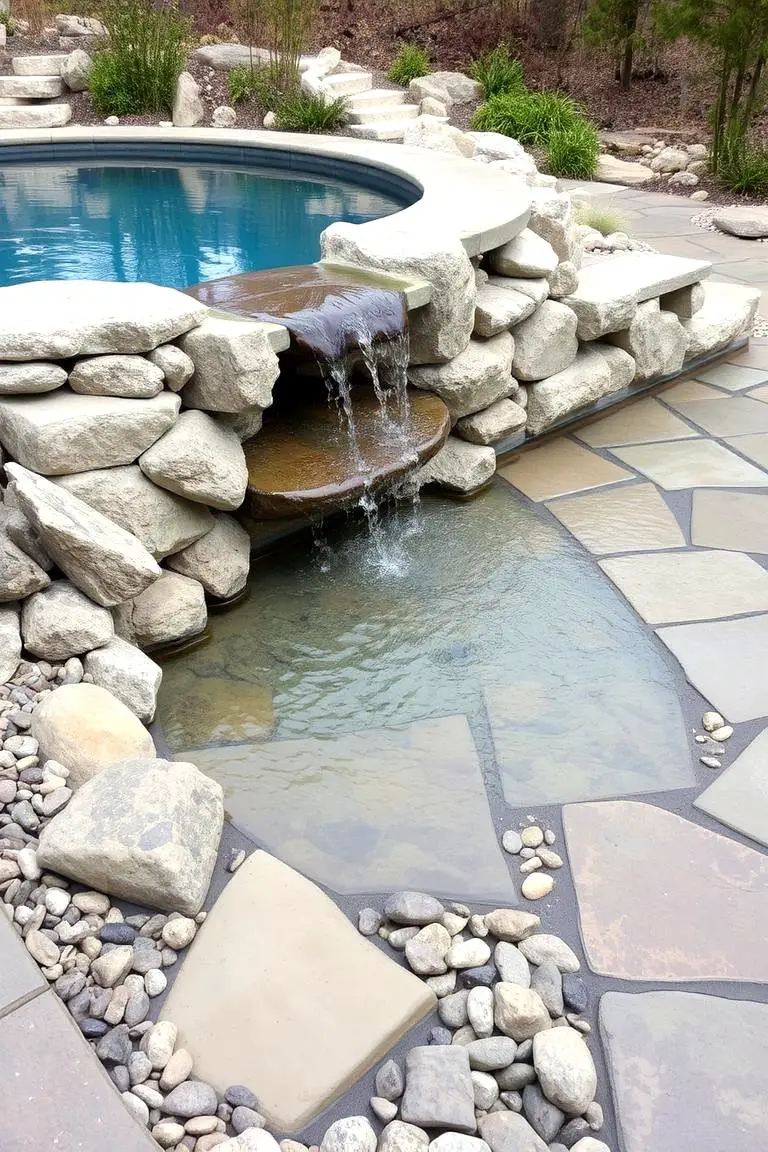 Natural Stone Pool Landscaping