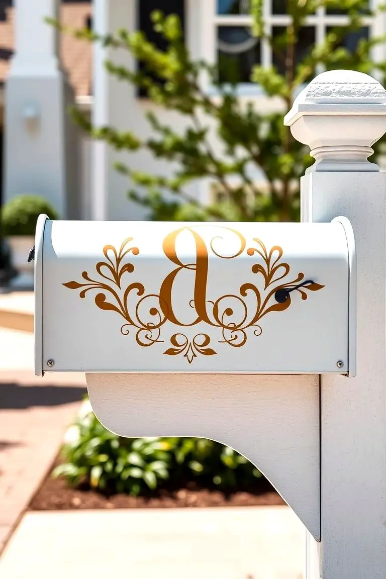 Custom Monogram Mailbox Art