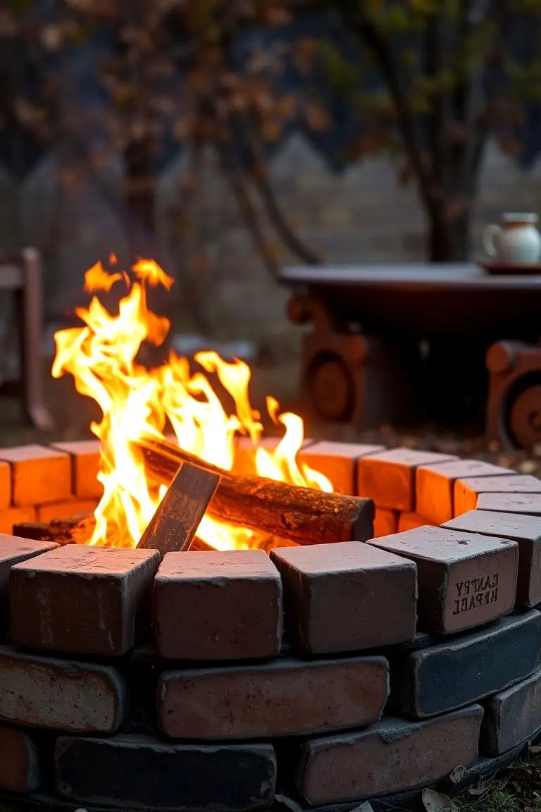 Vintage Brick Fire Pit
