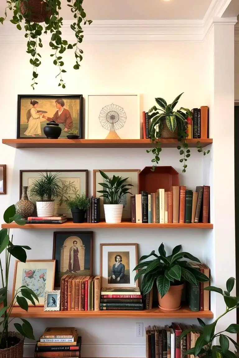 Eclectic Shelf Arrangements