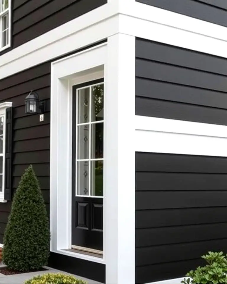 Bold Black and Crisp White Contrast